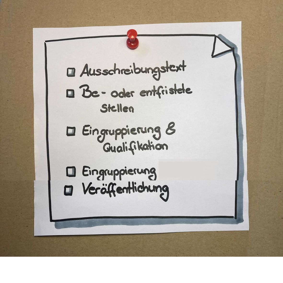 Weißer Text auf grauem Grund: Ausschreibung